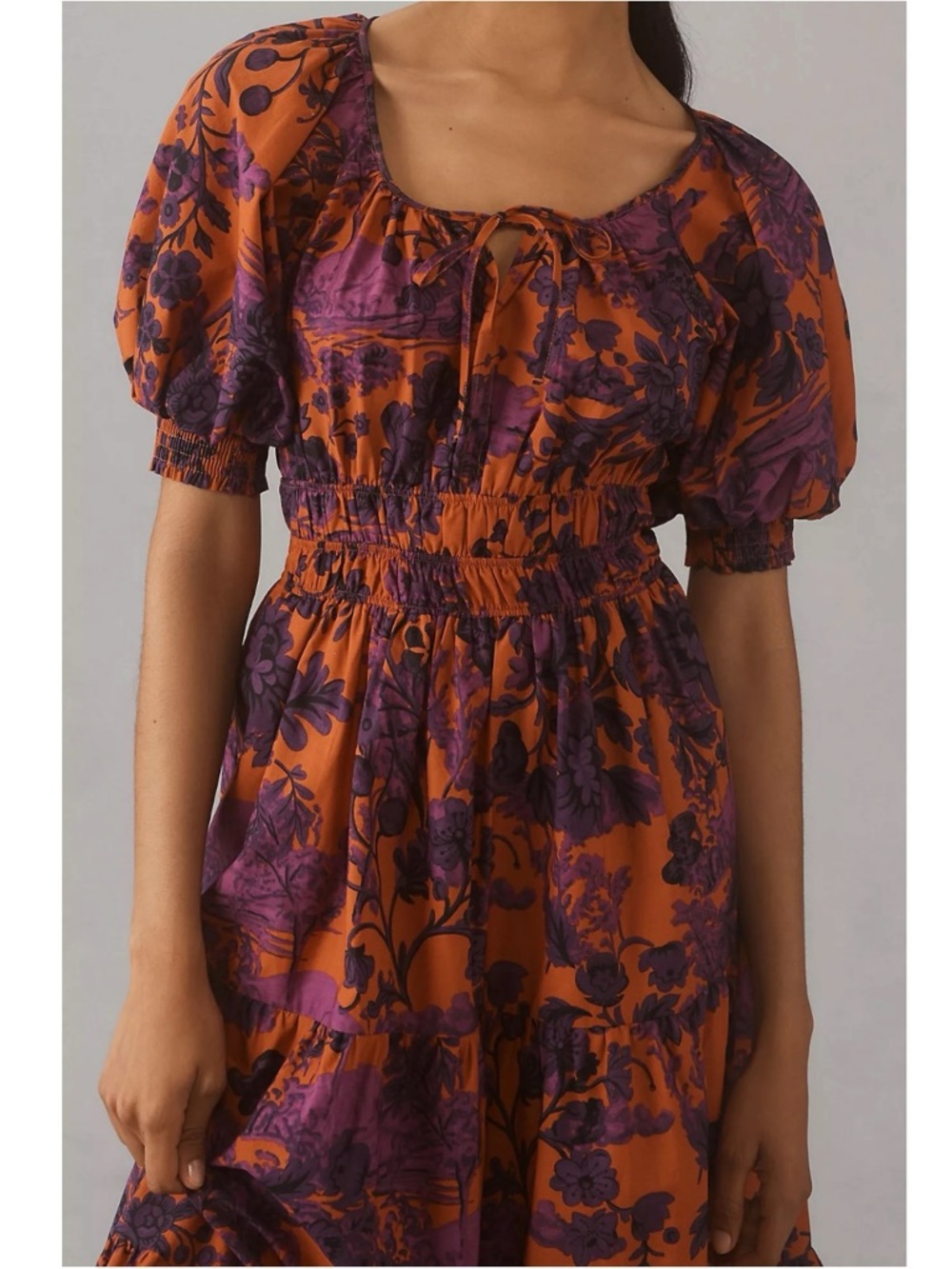 Anthropologie The Somerset Maxi Dress: Puff-Sleeve Edition Size Large Floral - Picture 3 of 14